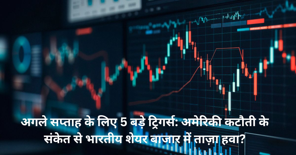 अगले सप्ताह के लिए 5 बड़े ट्रिगर्स: अमेरिकी कटौती के संकेत से भारतीय शेयर बाजार में ताज़ा हवा?